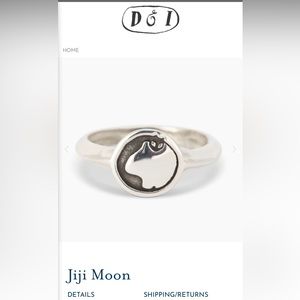 Digby and Iona jiji moon ring, oxidized silver in 6.5